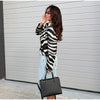 Women Zebra Print 2 Piece Set Round Neck Cropped Jacket Mini Skirt Set All Matching Suit Female Autumn Street Office Outfit