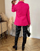 Women jacket Autumn Double Breasted Tweed Check Blazer Coat Vintage Long Sleeve Pockets Female Outerwear Chic