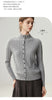 Autumn Women's Cardigan 100% Cashmere Knitted Sweater Chic Tops Female Causal Turtleneck Collar Loose Size Jacket Coat