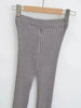 American Retro Wood Ears Cuff Ribbed Knitting Flare Pants Woman High Waist Stretch Slim Skinny Trousers Legging Bottom
