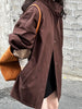 Temperament Short Trench For Women Lapel Single Breasted Solid Color Pockets Design Coat Spring Autumn 2Z2225