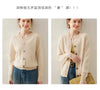 Spring Women's Cardigan 100% Cashmere Knitted Sweater Chic Tops Cashmere Coat Casual O-Neck Loose Women Cardigan