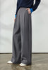 Women's Wide Leg Suit Pants Fall Drapey Seam Detail Tailored Office