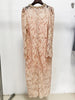 High Street Stylish Designer Women's Beaded Diamond Long Sleeve Slim Water-Soluble Lace Dress