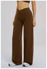 Casual Wide Leg Pants Yoga Pants Women Crossed Waist Loose Pants for Outdoor Workout Running and Sports Wide Leg Pants