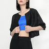 Pleated Casual Thin Jacket for Women with A Sense of, Loose One Button Short Cardigan Top for Women