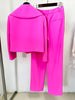 High Street Designer Suit Set Women's Cropped Blazer Jacket Pants Suit 2pcs
