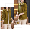 Knitted Cardigan Jacket Women Sweater Autumn Winter Lapel Zipper Sweater Jacket Loose Solid Outerwear Female Sweatshirt Tops
