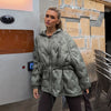 Winter Solid Women Thicken Coat Casual Long Sleeve Hooded Zippers Pleated Female Outwear Elegant Lady Oversize Jacket
