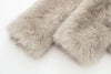 Women Cropped Faux Fur Jacket Coat Long Sleeve Front Snap-button Female Outerwear Chic Lapel Collar Thick Coat