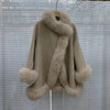 Real Fur Coat Winter Jacket Women Natural Fox Fur Collar Warm Cashmere Wool Woolen Ladies Outerwear Streetwear