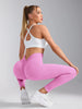 V-Back High Waisted Yoga Leggings Seamless Knit Tights for Women Quick Dry Butt Lifting Slim High Elastic Leggings