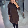 Spring Sexy O Neck Patchwork Pleated Dress Woman Elegant Solid Slim A-Line Party Dress Autumn Long Sleeve Female Mini Dress