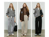 Women's Casual Pants Winter Cashmere-like Fleece-lined Tapered Thick Warm Trousers
