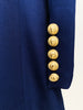 High Street Runway Designer Jacket Women Peak Strong Shoulder Lion Buttons Double Breasted Blazer Pants