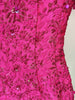 High Street Designer Stylish Dress Women's Beaded Floral Jacquard Trimmed Dress