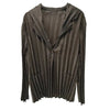 Women's Textured Pleated Blazer Set Elegant Loose Coat And Straight Skirts Lightweight Two Pieces Sets 2DB7888