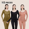 Seamless Thermal Underwear Women Sexy Ladies Autumn Winter Bottoming Shirt Trousers Female Single Layer Thermal Shaping Clothes