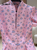 Elegant Printed Waist Cinched Women's Jackets Stand Collar Single Breasted Bubble Sleeve Blouses Summer Lady Commute Tops