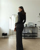 Turtleneck Thigh High Split Sexy Maxi Dress For Women Long Sleeve Draped Bandage Bodycon Club Long Dress