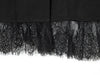 Women Elegant Lace Hem Black Suit Coat V-neck Single Breasted Slim Fit Blazer Spring Office Lady Blazer Outwear