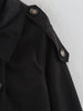 Two-color Retro Short Trench Coat Classic Women's Short Trench Coat With Epaulettes is Suitable For Elegant Wais