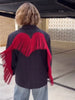 Women Vintage Plaid Fringe Blazer Notched Collar Open Front Wing Tassel Long Sleeve Outerwear Chic Daily Party Streetwear Outfit