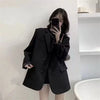 Spring Autumn Blazers for Women Korean No Button Cropped Suits Jacket Woman Casual Long Sleeve Blazer Coat Ladies ZY7701