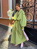 Solid Laepl Lace Up Trench Coat Women Full Sleeve Waist Cinching Short Windbreak Autumn Office Commute Outwear