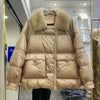Lagabogy Winter Women Real Fox Fur 90% White Duck Down Jacket Short Puffer Coat Female Vintage Mink Fur Patchwork Parka
