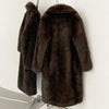 Mueyeruho Winter Women Faux Fur Jacket Coat Solid Khaki Long Sleeve Thick Warm Overcoat Outwear Fluffy Coat For Women