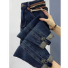 High Waist Harlan Jeans Women's Spring Autumn Large Size Embroidery Loose Ankle Length Jeans Denim Pants 5XL