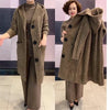Spring Autumn Jacquard Twists Cardigan Sweater Large Size Women Long Hooded Single Breasted Knitted Cardigan Coat M-5XL