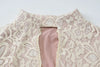 Lace Hollow Out Long Sleeve Sexy Mini Dress For Women Half High Collar Bodycon Club Party Dress Elegant Dresses