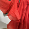 Women's Irregular Pleated Patchwork Long Flare Sleeve Waist Cinching Midi Dresses Female Clothing