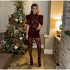 Sexy Lace See Through Party Dress Women Slim Fly Sleeve O-neck Evening Solid Dresses Female Patchwork Pleated Robe Lady