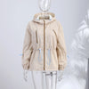 Casual Grid Drawstring Loose Coat Women Stand Collar Button Waist-Closed Female Jacket Spring Lady Street Outwears Chic