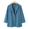 Elegant Solid Blazer Women Autumn Overcoats Casual Long Sleeve Single Button Coats Female Lapel Outwears Oversized