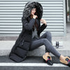 Women Parkas Hooded Zipper Thick Parka Thick Casual Full Sleeve Solid Long Coats Pockets Elegant Outerwear Warm Casual