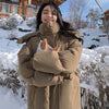 Padded Women Jacket Windproof Warm Winter Long Parkas Overcoat Loose Casual Hoodie Coat Skiing Outerwear Длинные п