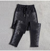 Korean Spring Autumn drilling Elastic Jeans Women's Loose High-waisted Haren Denim Pants Female Casual Wild Jeans