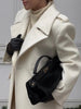 Vintage Large Lapel Tweed Long Coat Women Elegant Loose Double Breasted Belt Coats Lady Winter Classic Chic Street Overcoat
