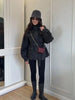 Elegant Woolen Women Short Coat Urban Stand Collar Long Sleeve Belt Pocket Female Outwear Autumn Winter Lady Streetwear