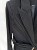 High Street Designer Runway Women's Waistband Slim Fit Blazer Suit Pants Set 2pcs