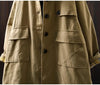 Women Vintage Hooded Button Parkas Plus Cotton Winter Coats Solid Color Patchwork Pockets Warm Long Parkas
