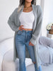 Women's Solid Color Shawl Collar Knit Cardigan Sweater for Autumn Winter Casual Vacation Coat
