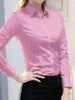 Spring Autumn black white shirt women's Korean version slim fit long sleeved workwear shirt professional dress formal top