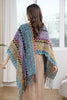 Ethnic Style Cape Oversized Sweater Jacket Women Loose Patchwork Warm Long Scarf Knitted Cardigan Woman
