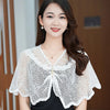 Short Outer Wear Multicolor Knitted Shawl Breathable Short Tulle Shawl Thin Coat Women