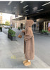 Winter Thick Women's Long Imitation Mink Plush Cardigan With Integrated Fur Eco-Friendly Hooded Fur Coat Solid Color